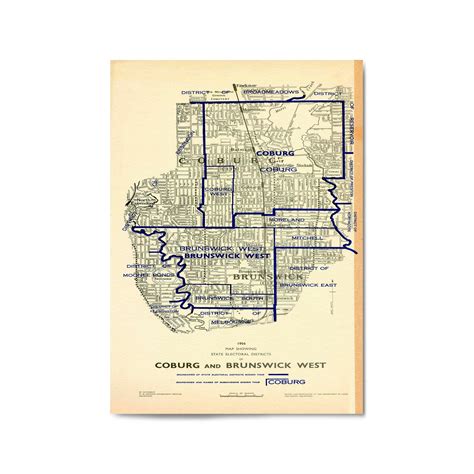 1956 Vintage Map of Coburg, Victoria Australia – Vintage Maps