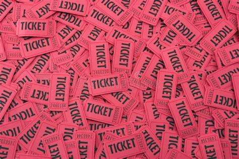 Pile Of Red Tickets Horizontal Stock Image - Image: 2124525