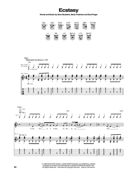 Ecstasy by Megadeth - Guitar Tab - Guitar Instructor