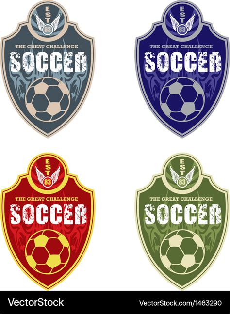 Soccer badge Royalty Free Vector Image - VectorStock