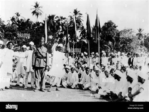 Demonstration against British Rule in India - c1930's Stock Photo - Alamy