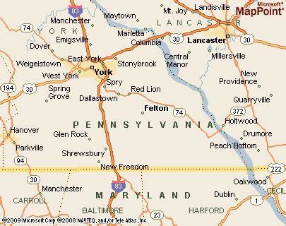 Felton, Pennsylvania Area Map & More