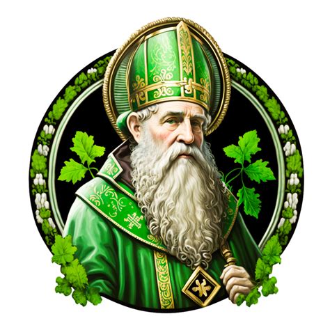 St. Patrick stained glass icon 22507121 PNG