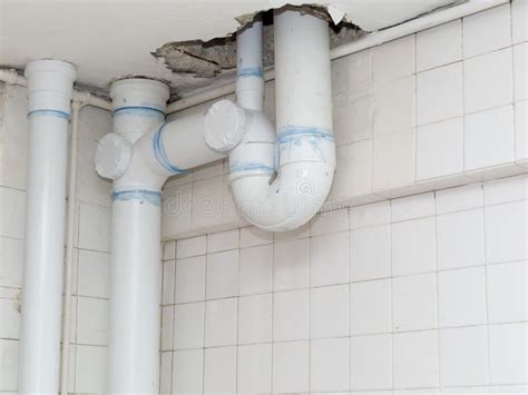 Installation Of Sanitary Pipes Stock Image - Image of adapter, breaking: 26686413