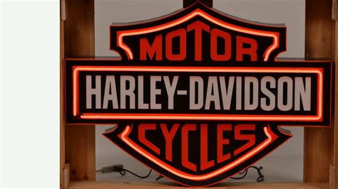 Harley-Davidson Neon Sign 36x48 at Indy Road Art 2017 as K106 - Mecum Auctions