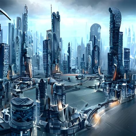 Una ciudad futurista | Foto Premium