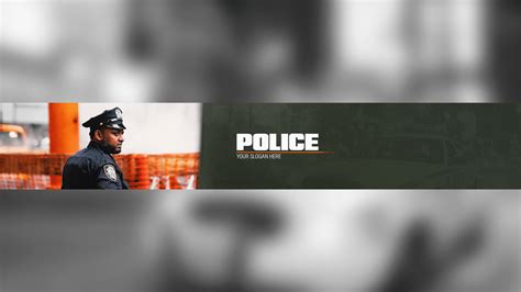 Free Police YouTube Banner Template | 5ergiveaways