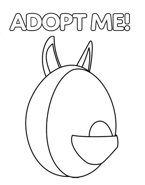 Aussie Egg Adopt Me Coloring Page - Free Printable Coloring Pages for Kids