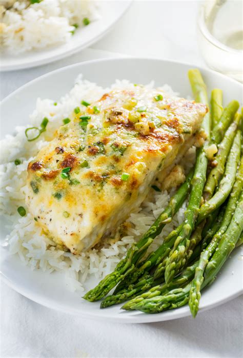 Garlic Parmesan Baked Halibut