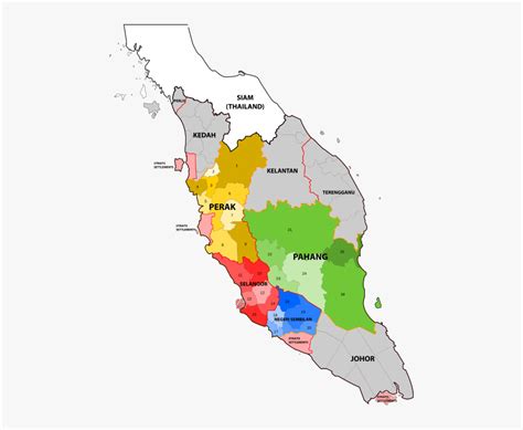 Map Of British Malaya, - Federated Malay States, HD Png Download - kindpng