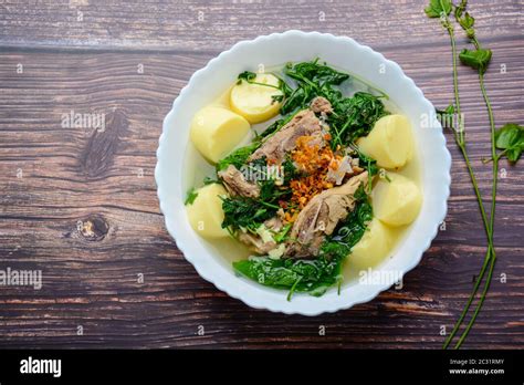 Ivy gourd soup with Soft white bean curd and pork bone Stock Photo - Alamy