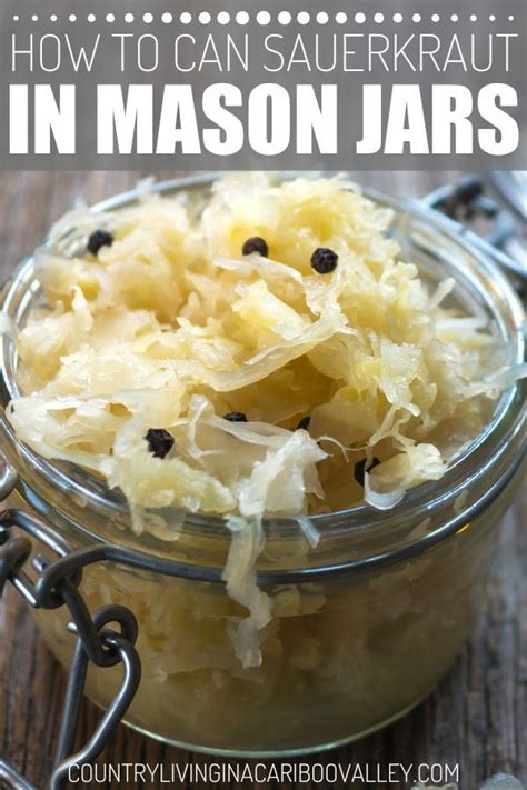 How to can home made sauerkraut. Canning sauerkraut uses water bath method to be shelf stable ...