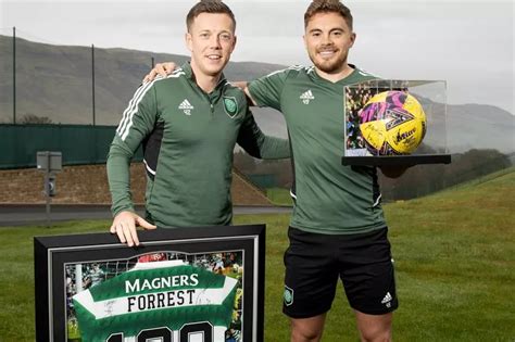 James Forrest 100 Celtic goals honour as Callum McGregor makes special presentation to century ...