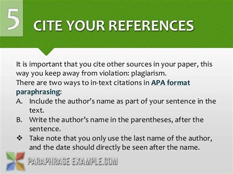 How To Paraphrase APA Style