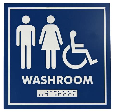 Frost 966 - Male/Female/Wheelchair Washroom Sign with Braille Emboss | Handy Washroom