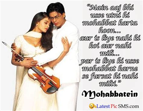 mohabbatein Bollywood Dialogues | filmygyan | Pinterest | Romantic dialogues, Islamic quotes and ...