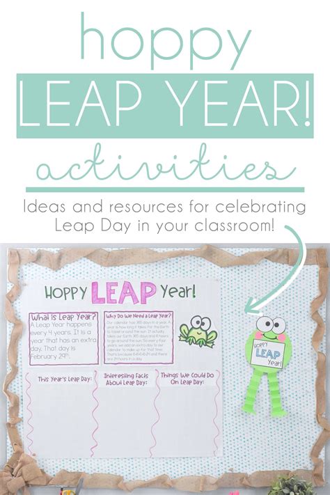 Hoppy Leap Year Activities Pin - The Applicious Teacher