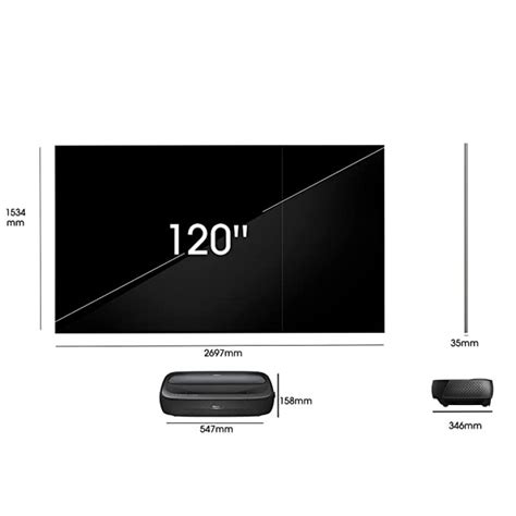 Hisense 305 cm (120 inches) Trichrom ALR Screen Series 4K Ultra HD ...