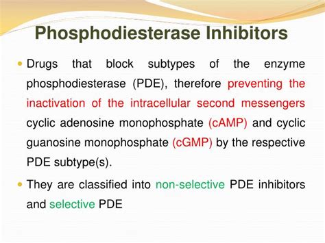 PPT - Phosphodiesterase inhibitors PowerPoint Presentation - ID:1868251