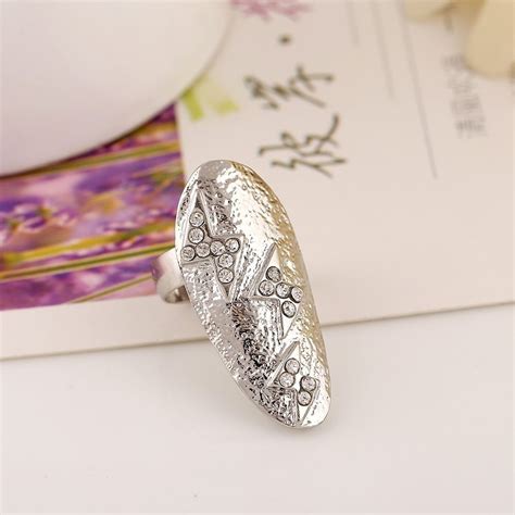 Korean Fashion Personality Diamond Ring Lightning Nail Jewelry: Buy ...