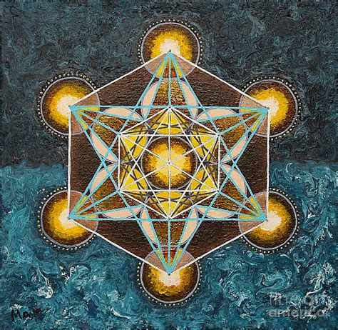 Metatron's Cube Painting by Maya B - Pixels