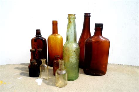 Vintage Bottles Antique Bottles Vintage Amber Bottle