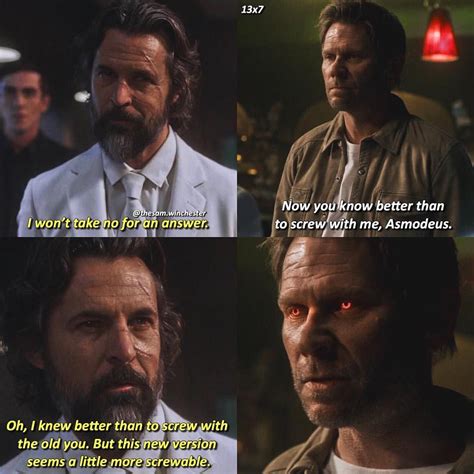 Asmodeus v Lucifer | 13x07 "War of the Worlds" | Supernatural fangirl, Supernatural lucifer ...