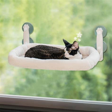 MEWOOFUN Cat Window Hammock Bed for Indoor Cats - 54x30cm Foldable Cat ...