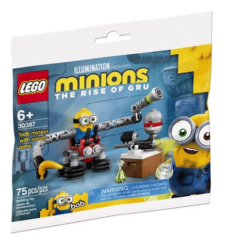 LEGO Minions Rise of Gru 30387 Bob Minion with Robot Arms Polybag 2021 ...