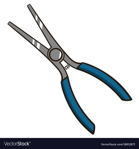 Long nose pliers Royalty Free Vector Image - VectorStock