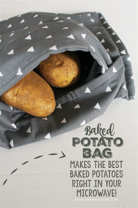 Baked potato Bag-- make the softest and yummiest baked potatoes right in your microwave! Sewing ...