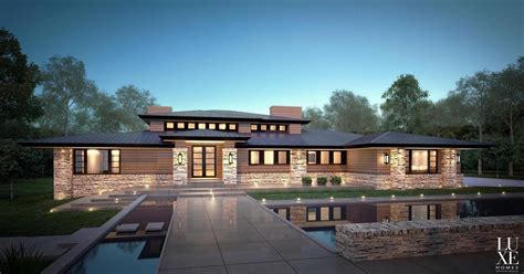 Modern Prairie House - Prairie House - French Chateau Home | Prairie style houses, Ranch style ...