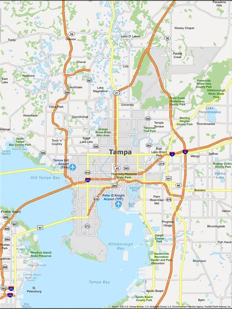 Map of Tampa, Florida - GIS Geography