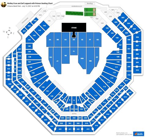 Citizens Bank Park Seating Charts for Concerts - RateYourSeats.com