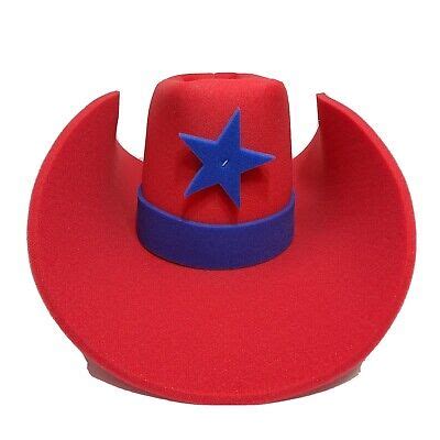 JUMBO FOAM BIG LARGE COWBOY WESTERN OVERSIZED COSTUME HAT RED BLUE 30 ...