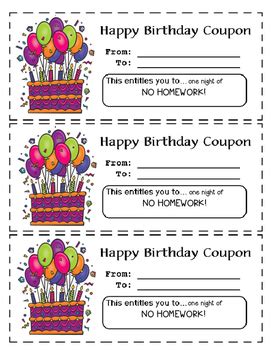 Printable Birthday Coupon Template Editable Gift Voucher | ubicaciondepersonas.cdmx.gob.mx