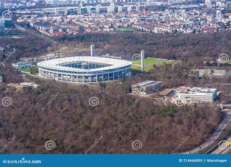 Aerial View of `Deutsche Bank Park` and Waldstadion Located South of ...