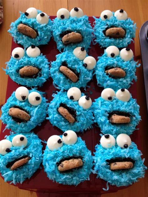 Cookie Monster Cupcakes | Monster cookies, Monster birthday cakes, Cookie monster cupcakes