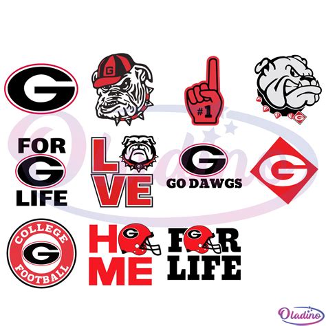 Georgia Bulldogs Football Bundle SVG Digital File, Go Dawgs Svg