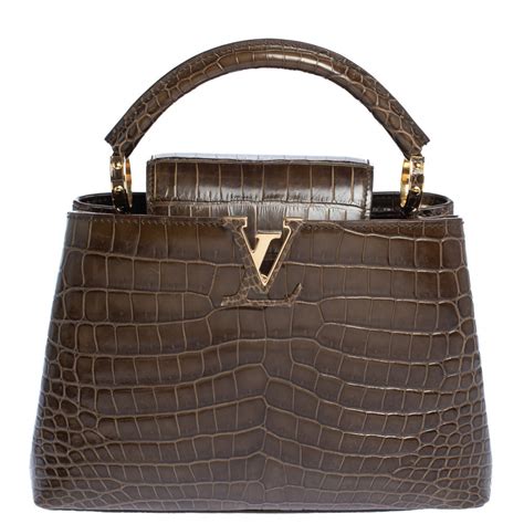 Louis Vuitton Mocha Brown Porosus Crocodile Capucines BB Bag Louis Vuitton | The Luxury Closet