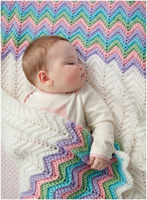 Rickrack Rainbow Crochet Baby Blanket - Styles Idea