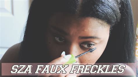 how to : SZA faux Freckles | QUEEN GEEZ🌻🌻 - YouTube