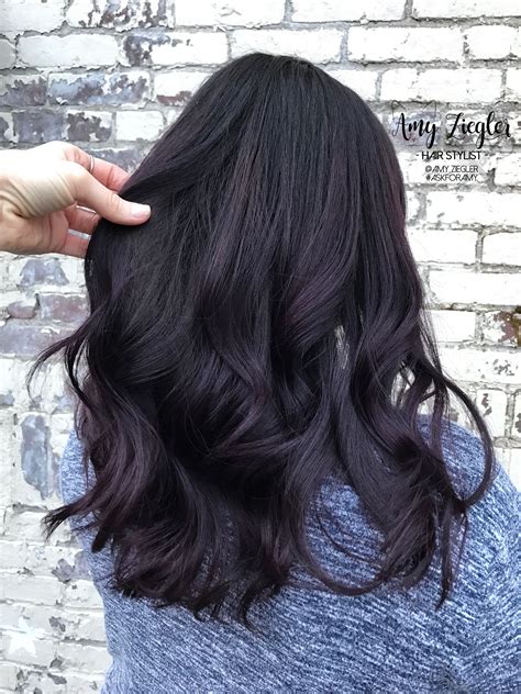 Deep dark brunette eggplant color by @amy_ziegler Hair Color And Cut, Hair Inspo Color, Hair ...