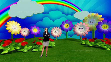 2D/3D green screen background best suited for a variety Kids-based show ...