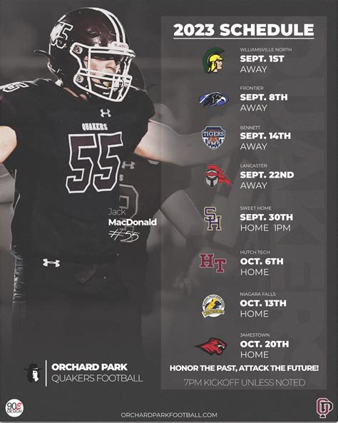 Orchard Park Quakers Football on Twitter: "2023 Quakers schedule ️ # ...