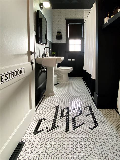 Vintage Black And White Bathroom Tile – Everything Bathroom