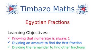 Egyptian Fractions | Teaching Resources