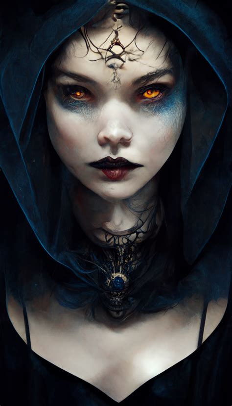 Witch Dark Fantasy Character Design Digital Art Women Evil Queen Princess Neural Network Fantasy ...