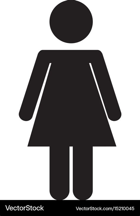 Female figure silhouette icon Royalty Free Vector Image