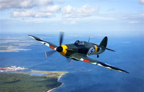 Wallpaper Hawker Hurricane, Finnish, single-seat fighter images for desktop, section авиация ...